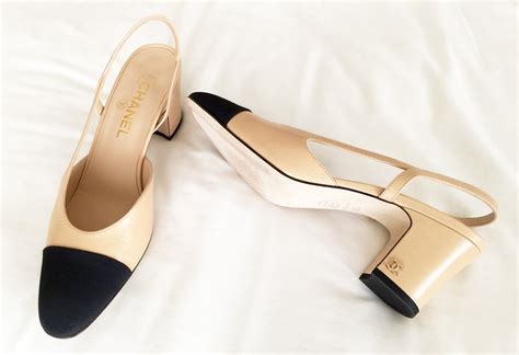 chanel two tone slingbacks light blue|chanel slingback price.